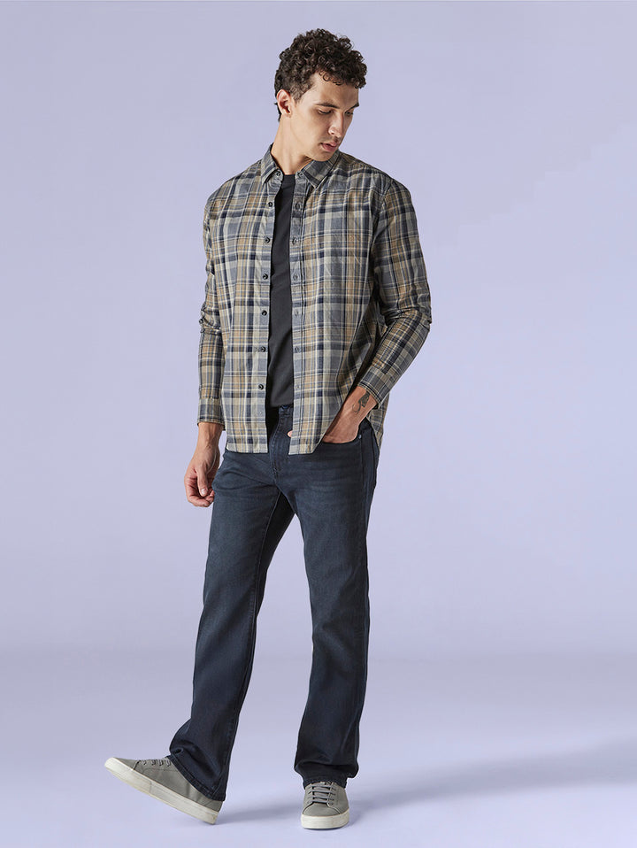 Men's Redloop 527 Navy Bootcut Fit Mid Rise Jeans
