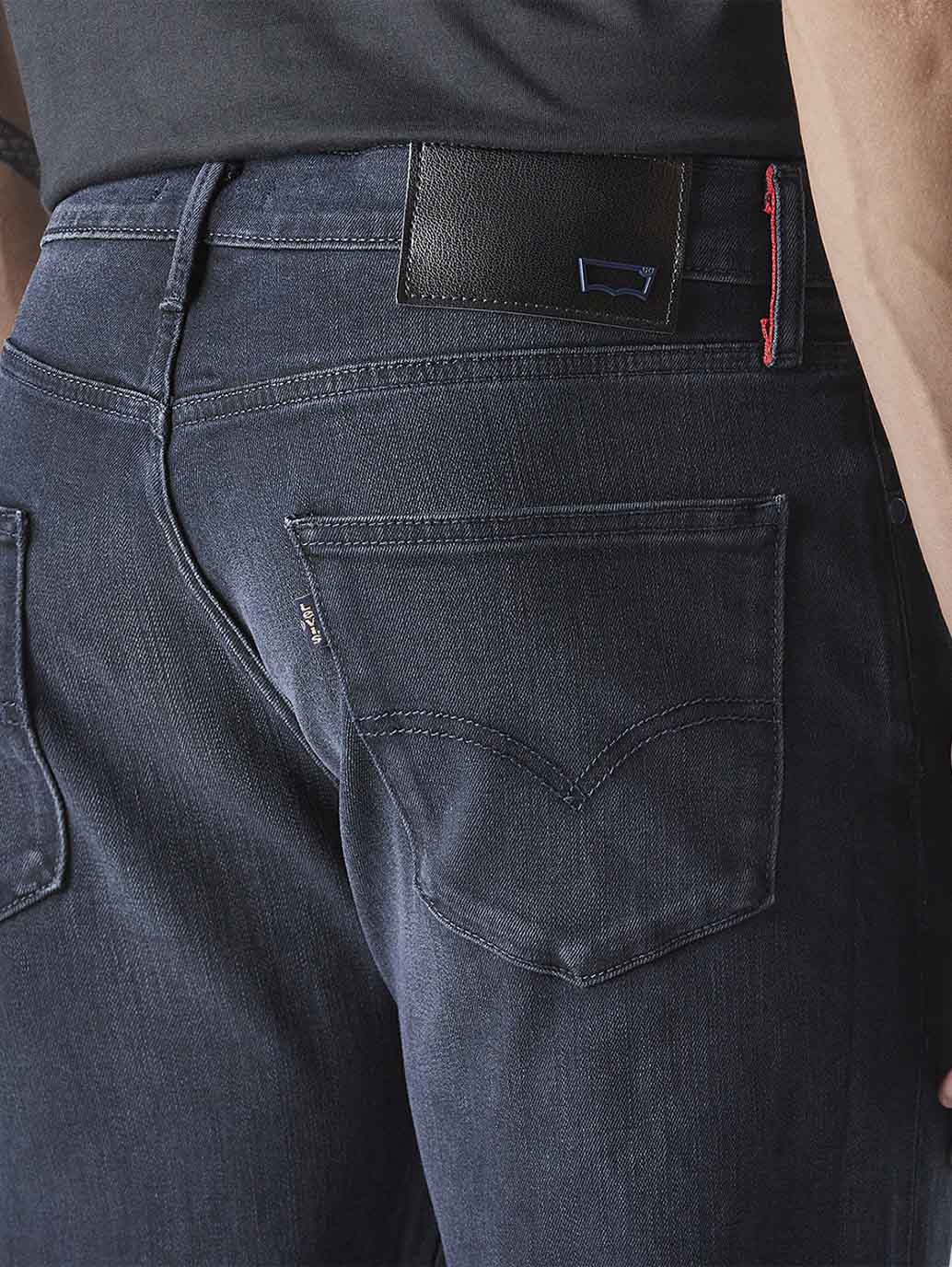 Men's Redloop 527 Navy Bootcut Fit Mid Rise Jeans - Detail View
