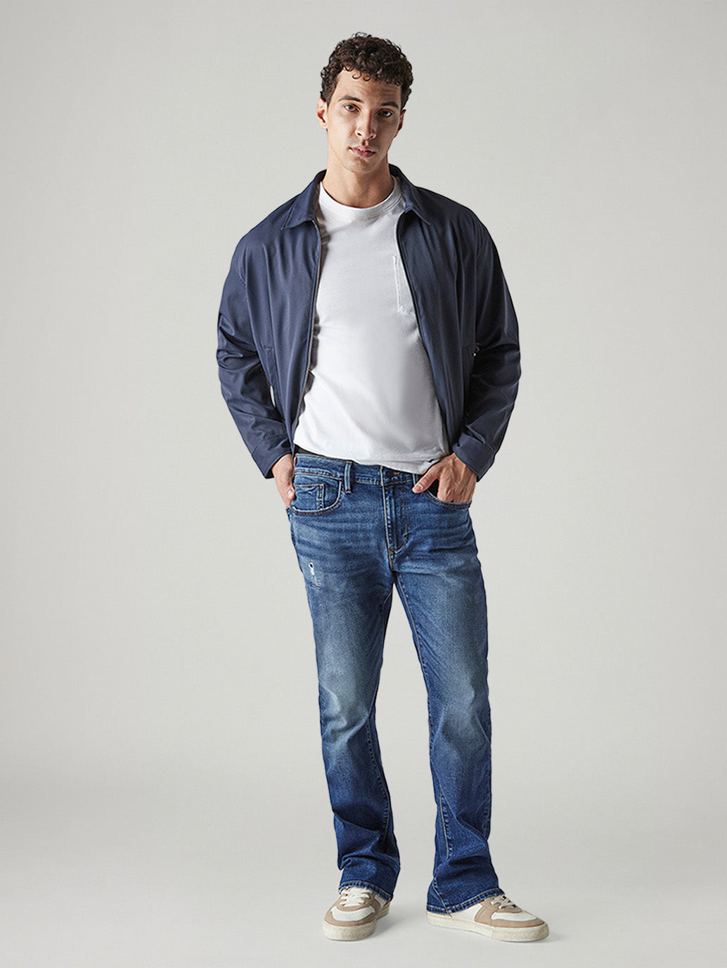 Men's Redloop 527 Dark Blue Bootcut Fit Mid Rise Jeans