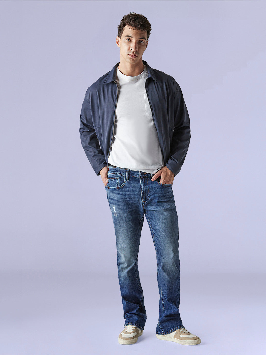 Men's Redloop 527 Dark Blue Bootcut Fit Mid Rise Jeans