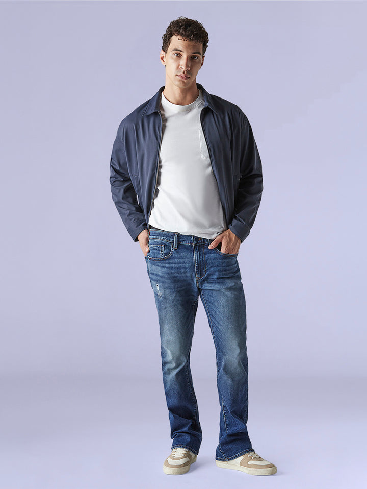 Men's Redloop 527 Dark Blue Bootcut Fit Mid Rise Jeans
