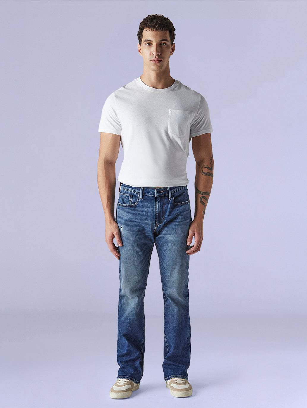 Men's Redloop 527 Dark Blue Bootcut Fit Mid Rise Jeans - acfd0b0e-5763-488e-8e8c-c257226d71b9 View