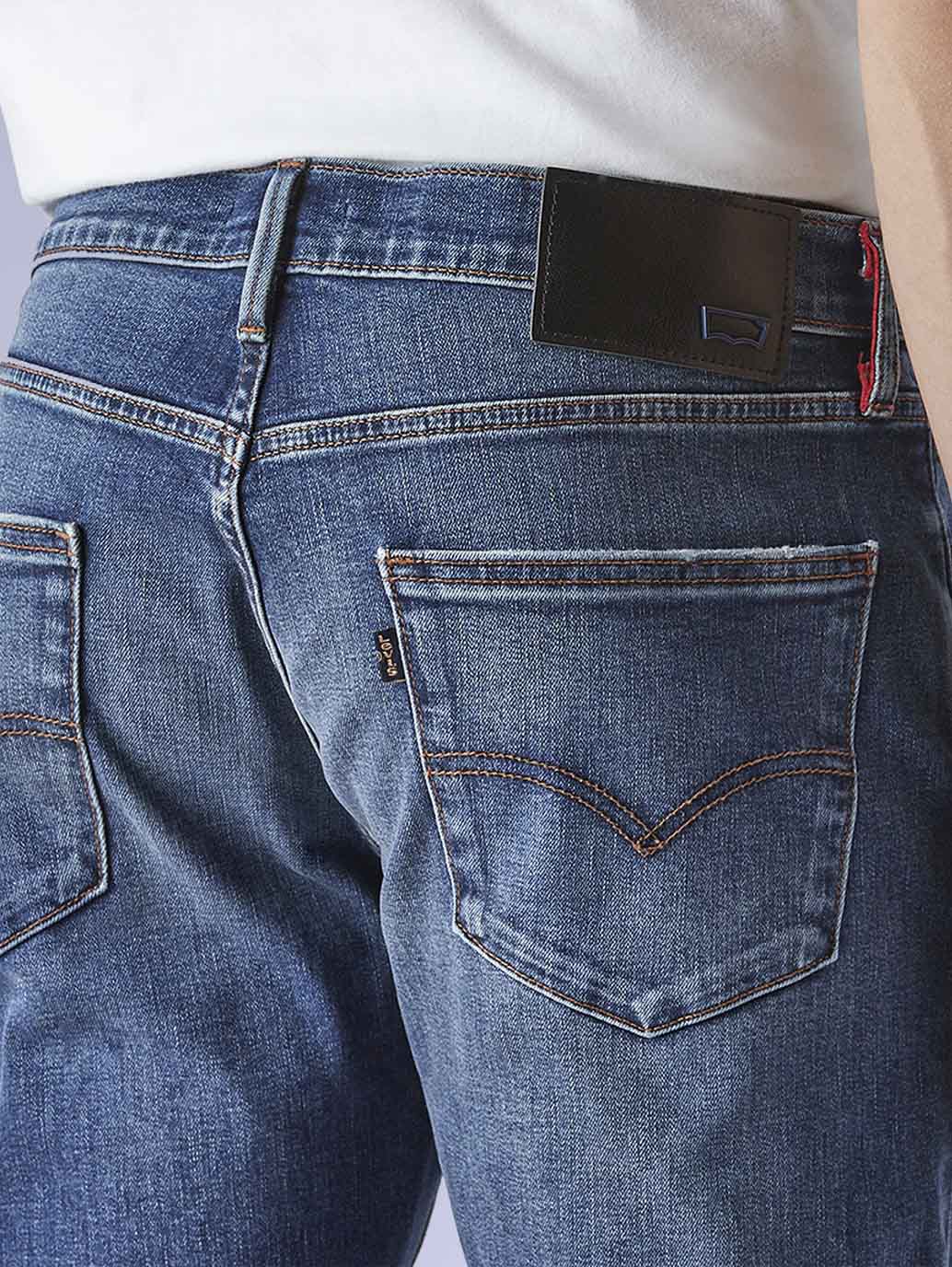 Men's Redloop 527 Dark Blue Bootcut Fit Mid Rise Jeans - 3a52435b-fd8b-4514-97fa-5ab7b393c654 View