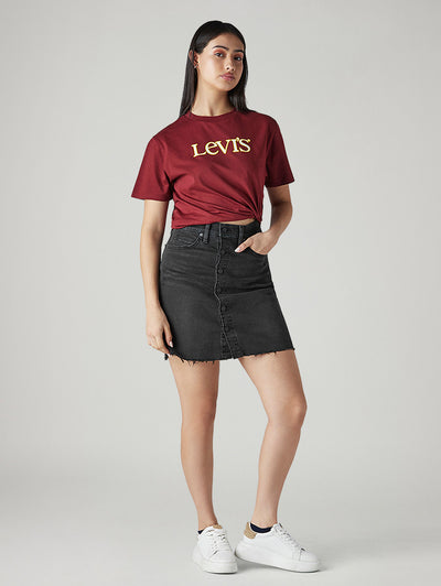 levi's Women's Black Regular Fit Mid Rise Skirt-picture-37