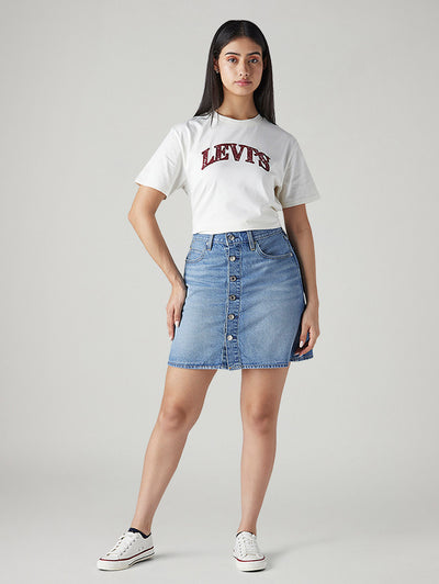 levi's Women's Blue Regular Fit Mid Rise Skirt-picture-21