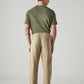Men's Khaki Tapered Fit Mid Rise Pull On Chinos - Back View