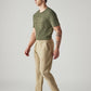 Men's Khaki Tapered Fit Mid Rise Pull On Chinos - Side View