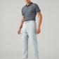 Men's Blue Tapered Fit Mid Rise Pull On Chinos - SIde View