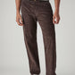 Men's 555 Brown Relaxed Straight Fit Mid Rise Corduroy Chinos - Front View