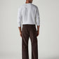 Men's 555 Brown Relaxed Straight Fit Mid Rise Corduroy Chinos - Back View