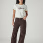 Women's Loose Bootcut Fit Mid Rise Corduroy Trouser - Front View