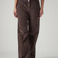 Women's Loose Bootcut Fit Mid Rise Corduroy Trouser - Front View