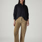Women's Light Brown Loose Bootcut Fit Mid Rise Corduroy Trousers - Front View