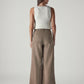 Women's Khaki Wide Leg Fit High Rise Cinched Trousers - 53583988-db5e-42e9-8a6f-9b591b31dd3a View