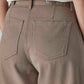Women's Khaki Wide Leg Fit High Rise Cinched Trousers - 2dab2898-69f8-4713-907b-c67ecc1250e1 View