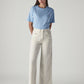 Women's Off White Wide Leg Fit High Rise Cinch Trouser - 5faedd4e-181f-4ab1-a2eb-80c3a14295fa View