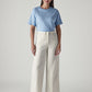 Women's Off White Wide Leg Fit High Rise Cinch Trouser - 7e683fb6-efd8-43fc-80d8-a7987f06b3e3 View