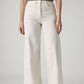 Women's Off White Wide Leg Fit High Rise Cinch Cargos - Front View
