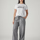 Women's Black XL Straight Loose Fit Mid Rise Trousers - Styleshot View