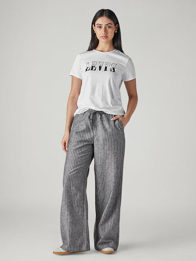 Women's Black XL Straight Loose Fit Mid Rise Trousers-image-35