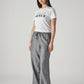 Women's Black XL Straight Loose Fit Mid Rise Trousers - Side View