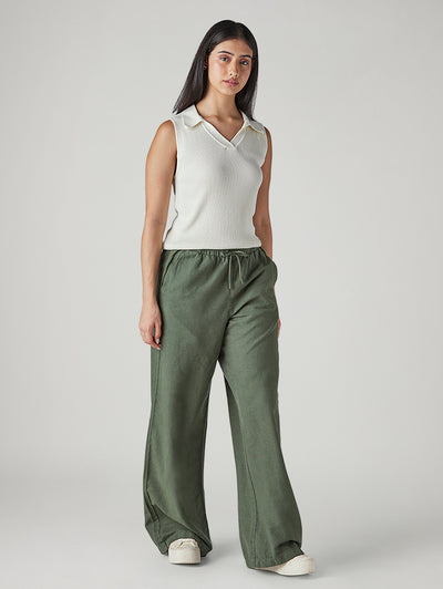 levi's Women's Olive XL Straight Loose Fit Mid Rise Trousers-picture-40