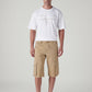 Men's 541 Beige Athletic Tapered Fit Mid Rise Shorts - Front View