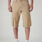 Men's 541 Beige Athletic Tapered Fit Mid Rise Shorts - Front View