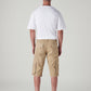 Men's 541 Beige Athletic Tapered Fit Mid Rise Shorts - Back View