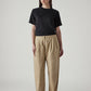 Women's Baggy Dad Barrel Fit Mid Rise Linen Trousers - 20 View
