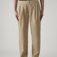 Women's Baggy Dad Barrel Fit Mid Rise Linen Trousers - 20 View