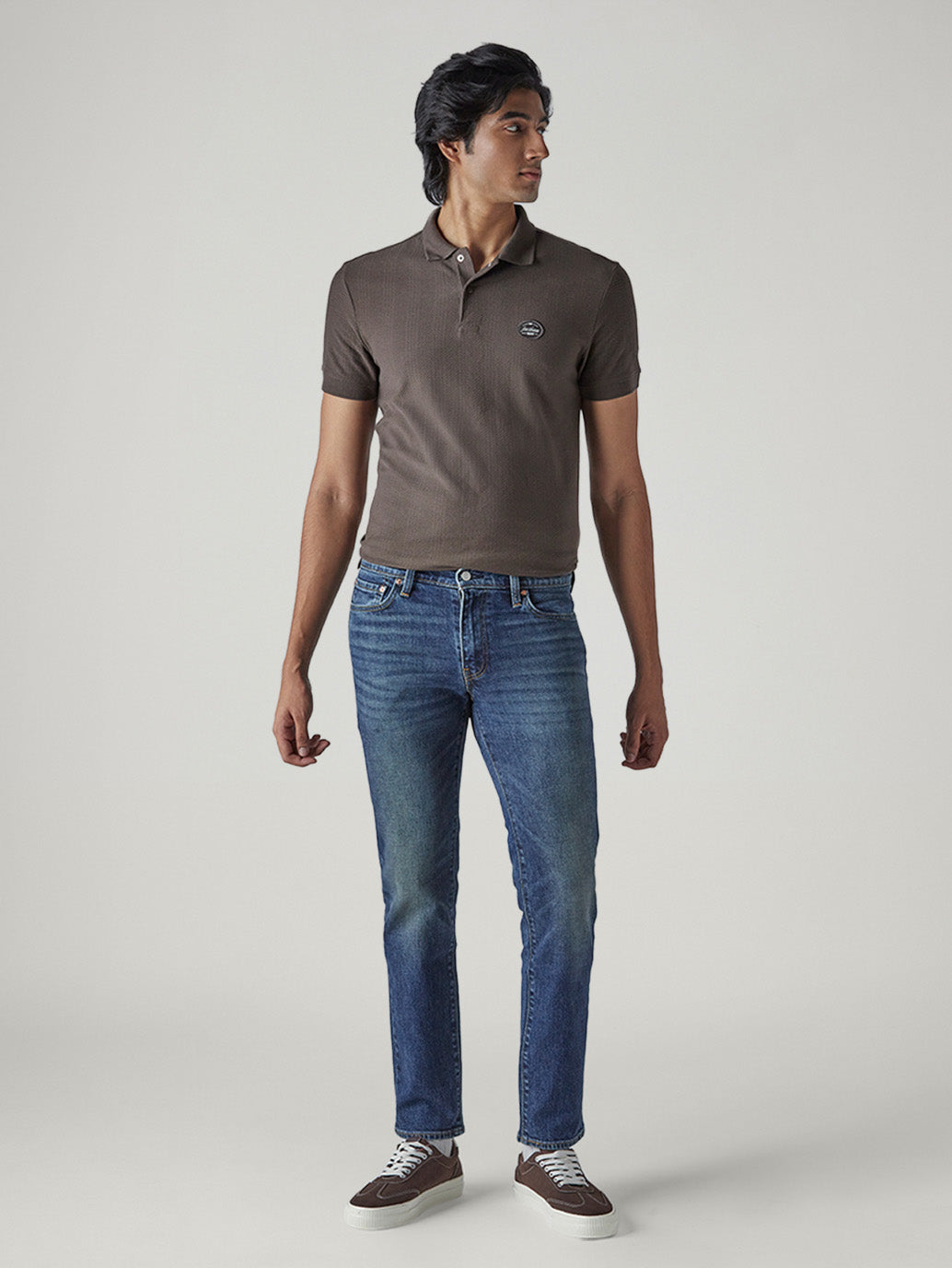 Men's 511 Dark Indigo Slim Fit Mid Rise Jeans - Front View