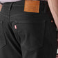 Men's 505 Black Straight Fit Mid Rise Jeans - Detail View