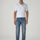Men's 505 Blue Straight Fit Mid Rise Jeans - Front View