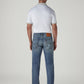 Men's 505 Blue Straight Fit Mid Rise Jeans - Back View