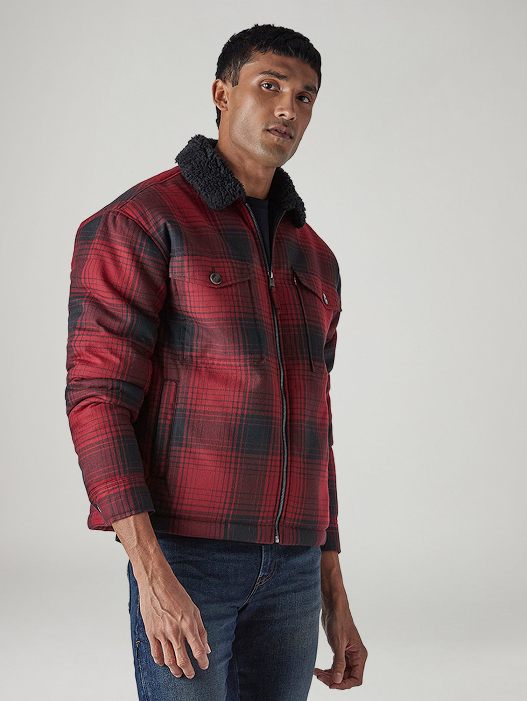 Men's Plaid Regular Fit Jacket - 20 View