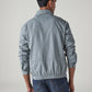Men's Solid Regular Fit Jacket - Back View
