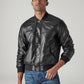 Men's Solid Regular Fit Bomber Jacket - Front View