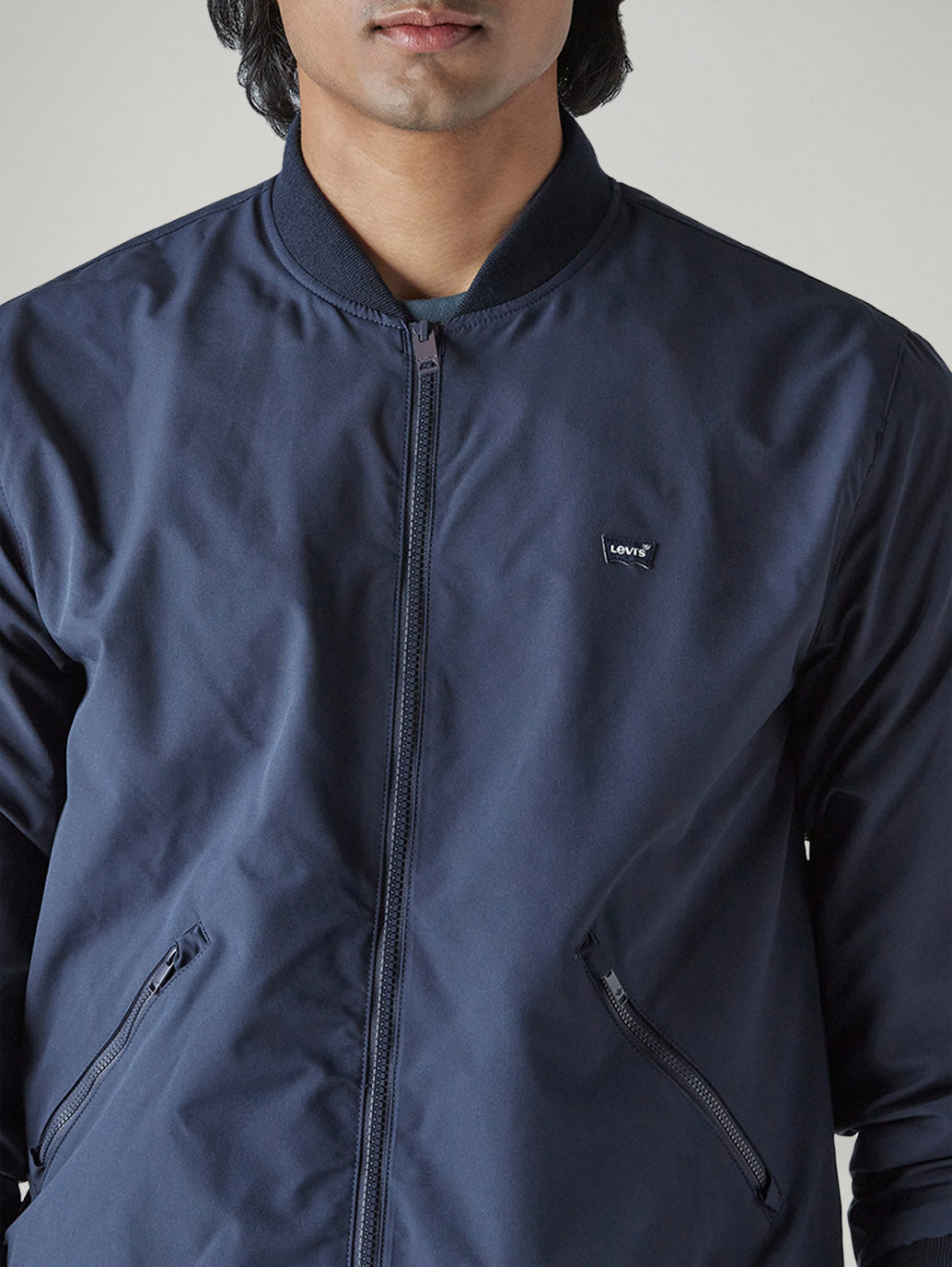Men's Solid Regular Fit Jacket - detail View