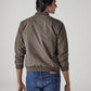 Men's Solid Regular Fit Jacket - Back View