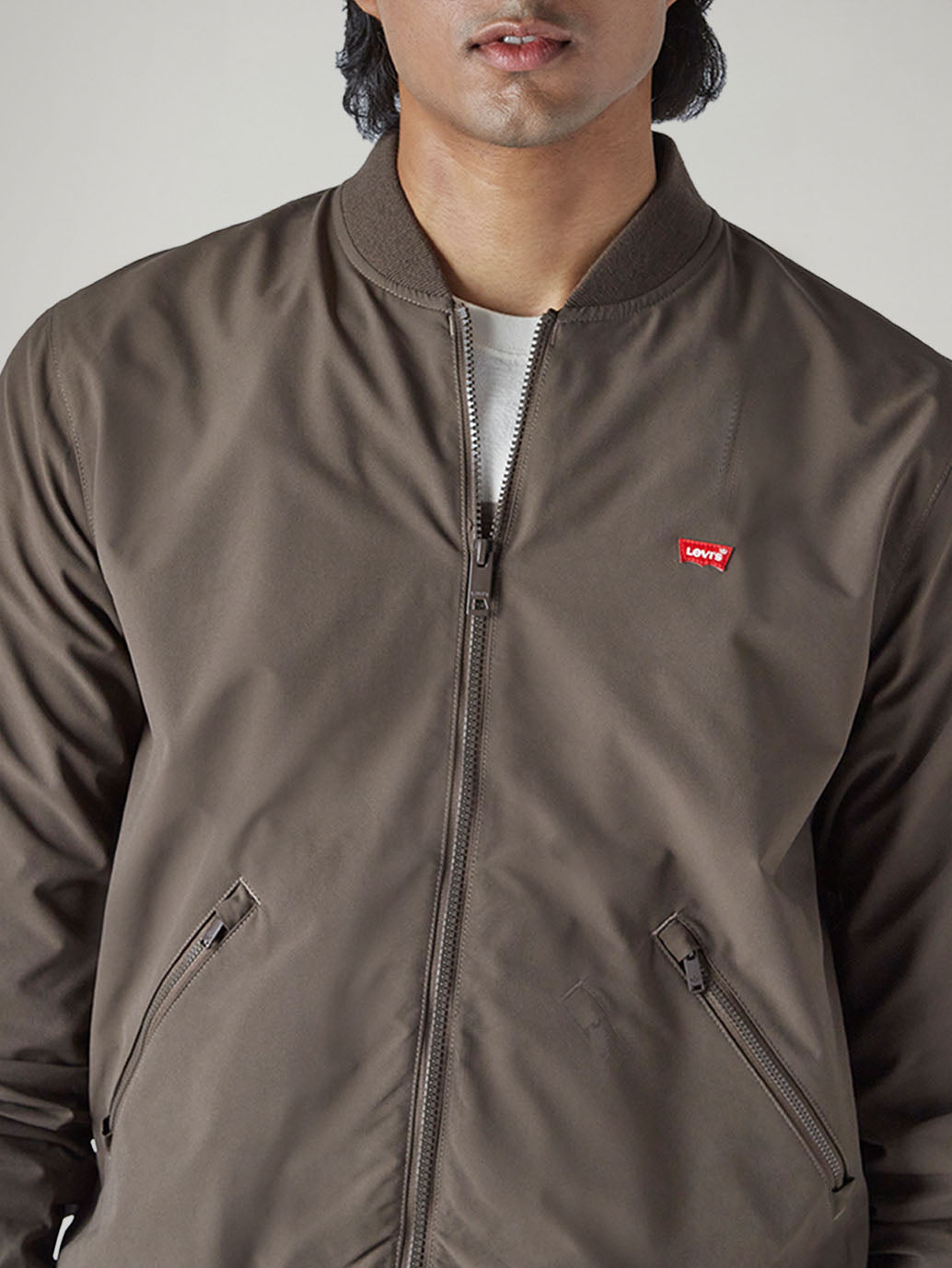 Men's Solid Regular Fit Jacket - Detail View