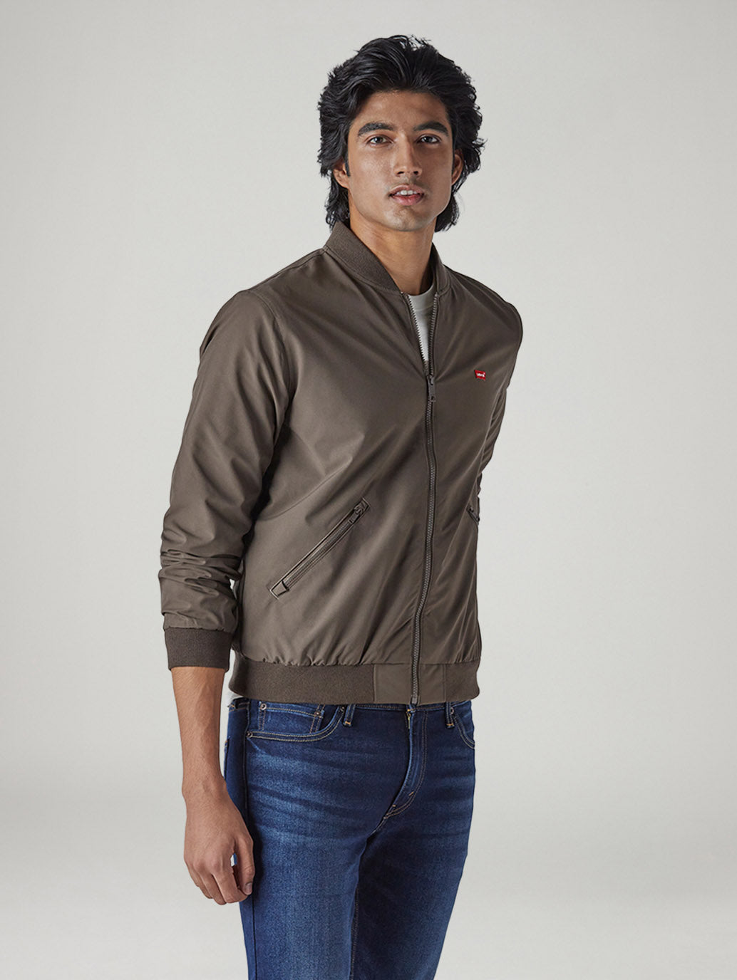 Men's Solid Regular Fit Jacket - Side View