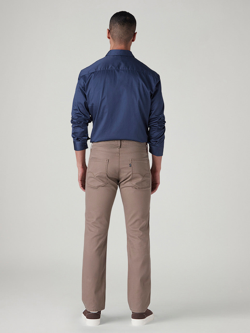 Men's 513 Light Brown Slim Straight Fit Mid Rise Chinos - Back View