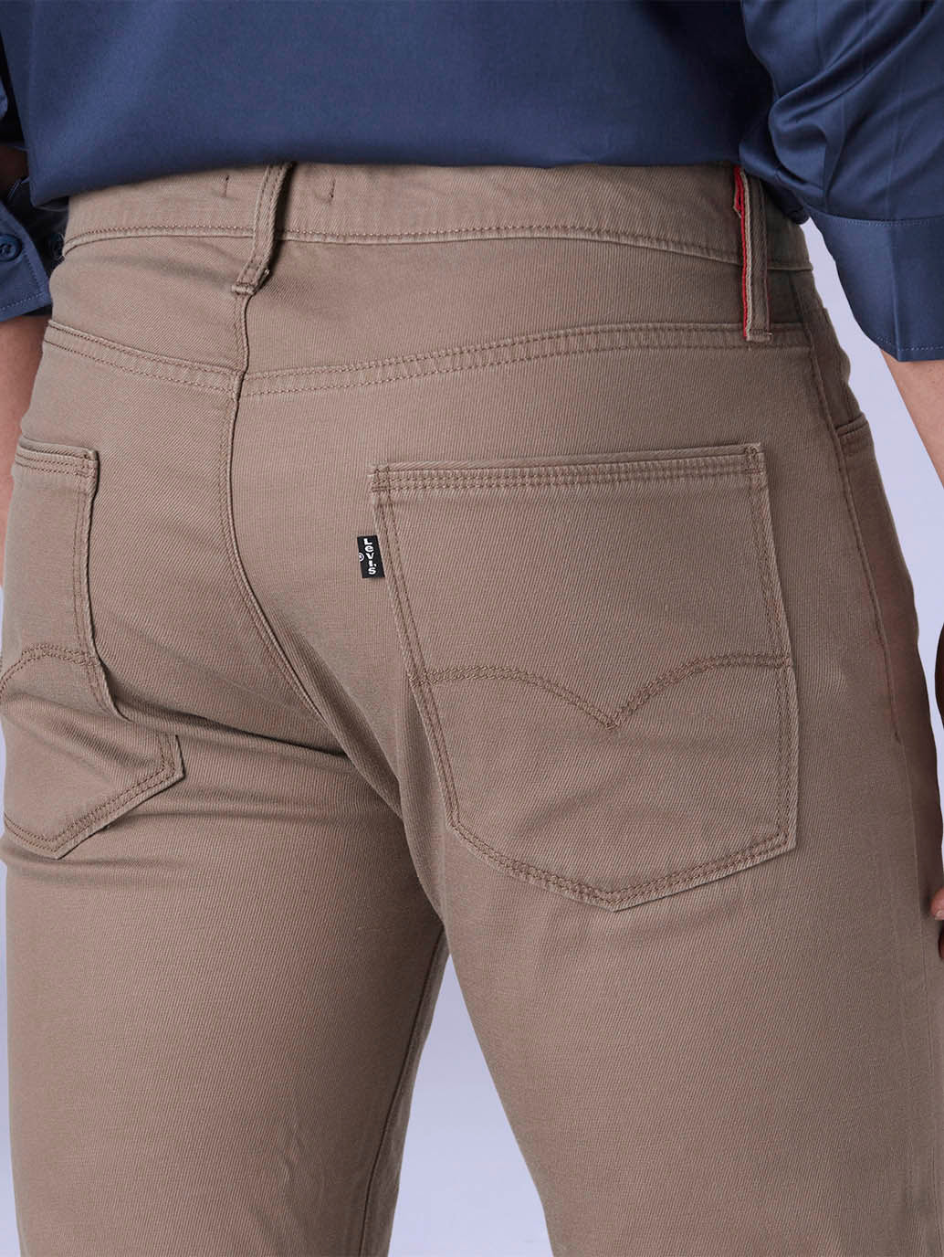 Men's Redloop 513 Light Brown Slim Straight Fit Mid Rise Chinos - c5f4df1e-3dac-4f34-b780-4540bee0533e View