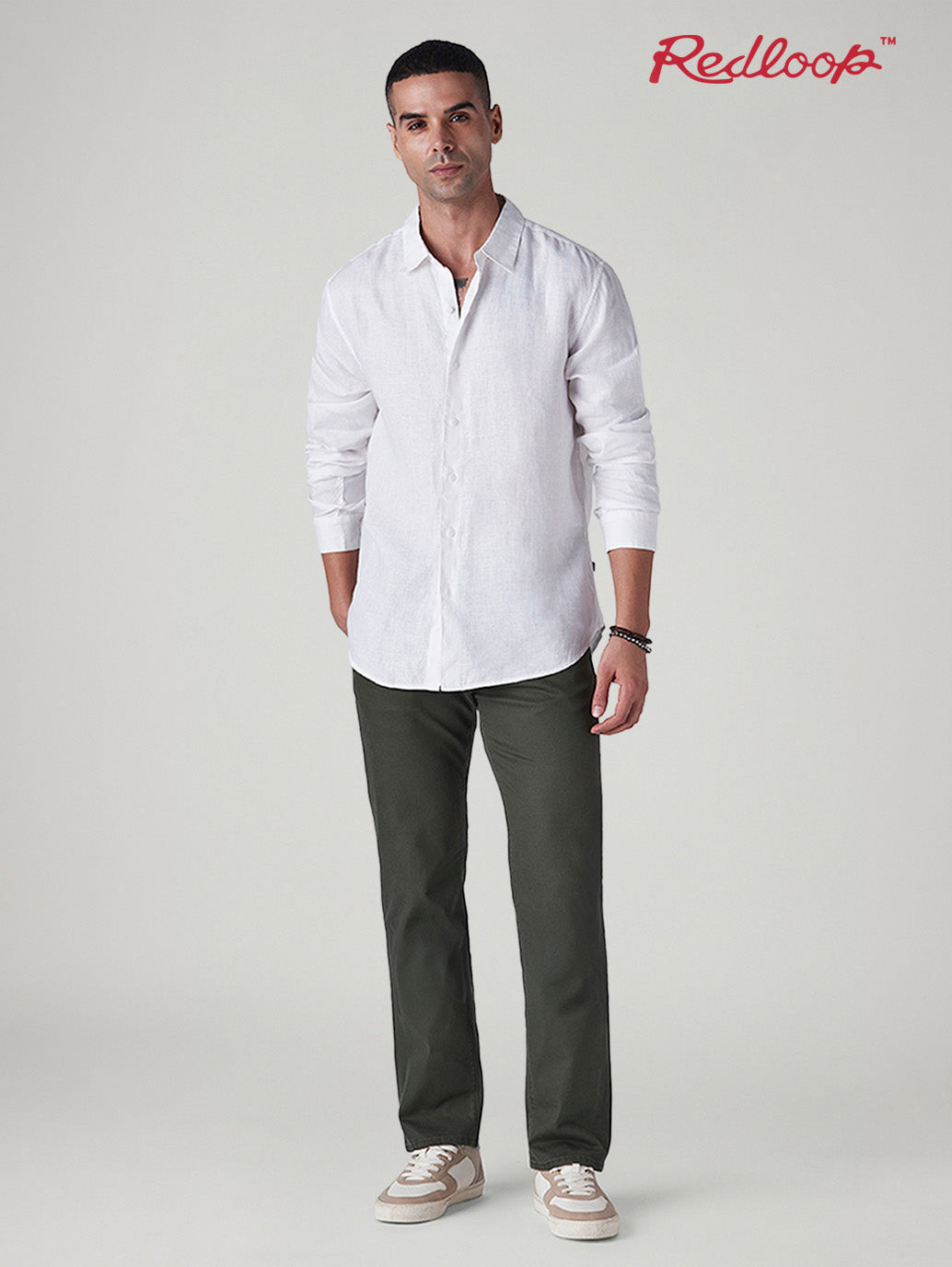Men's 513 Olive Slim Straight Fit Mid Rise Chinos