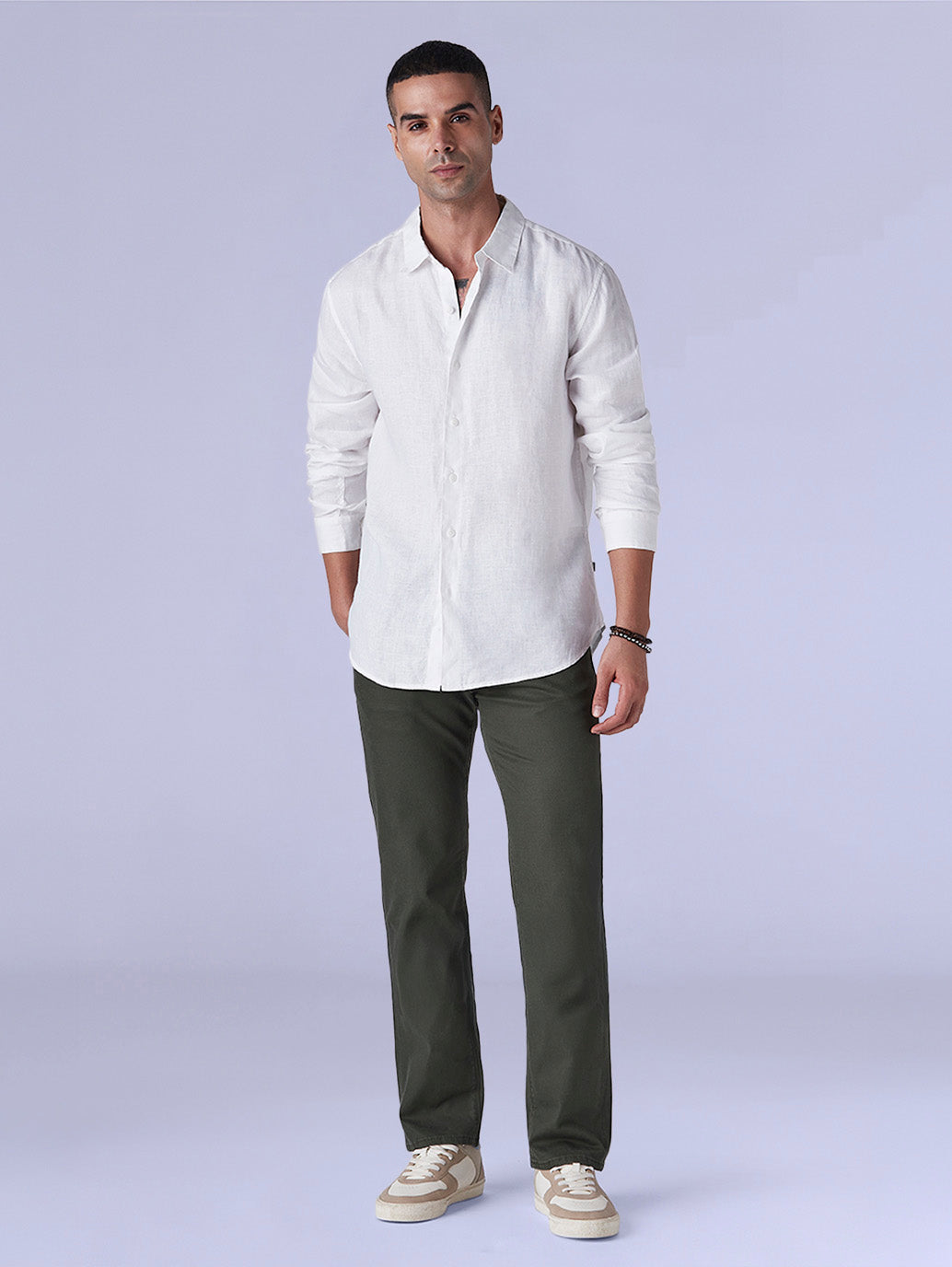 Men's 513 Redloop Olive Slim Straight Fit Mid Rise Chinos