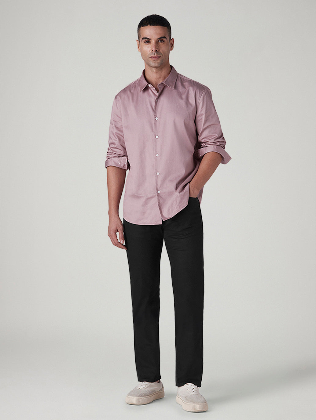 Men's 513 Black Slim Straight Fit Mid Rise Chinos - 20 View