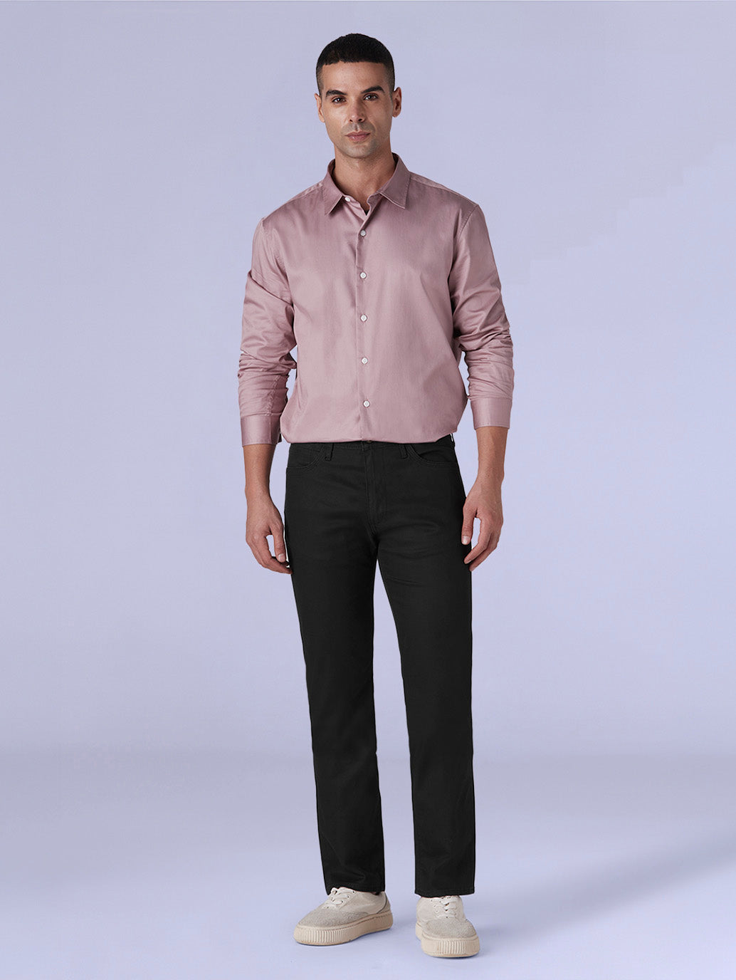 Men's 513 Redloop Black Slim Straight Fit Mid Rise Chinos - Front View