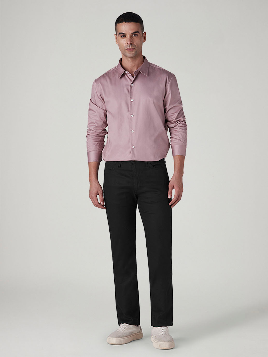 Men's 513 Black Slim Straight Fit Mid Rise Chinos - 20 View