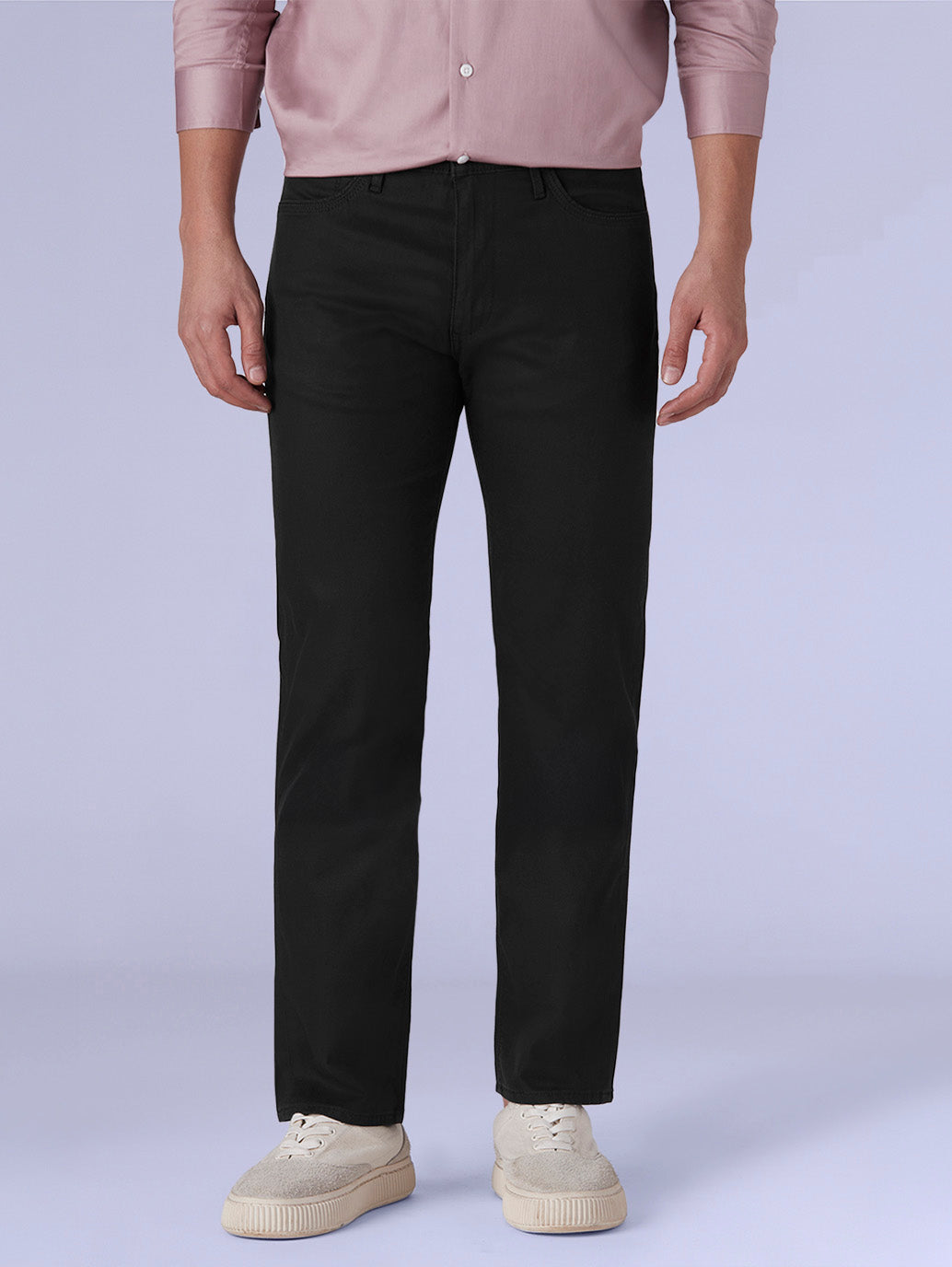 Men's 513 Redloop Black Slim Straight Fit Mid Rise Chinos - Front View
